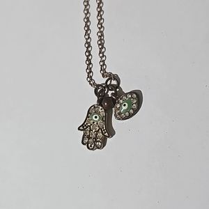 Hamza hand of Fatima evil eye necklace